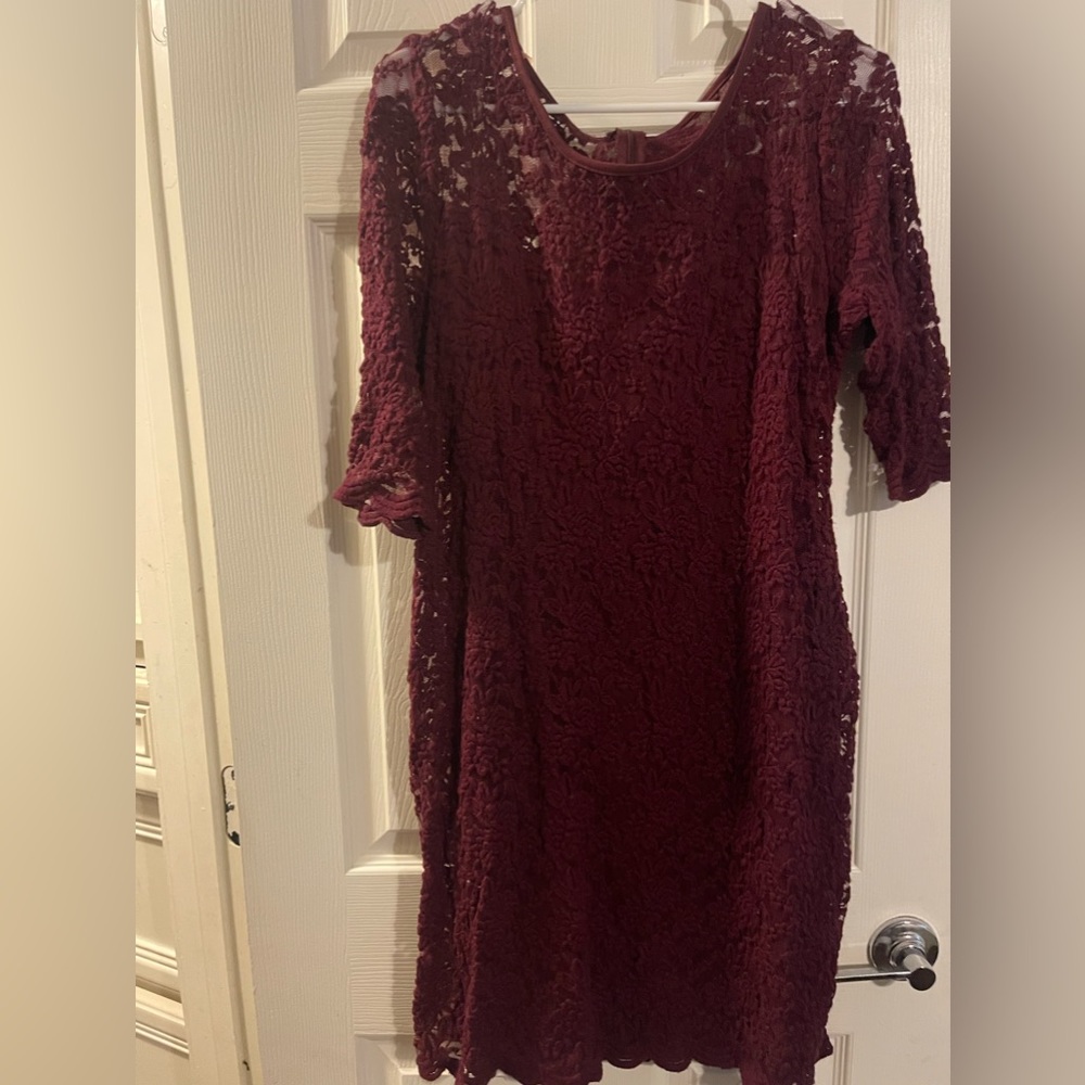 Wine color size 12 dress